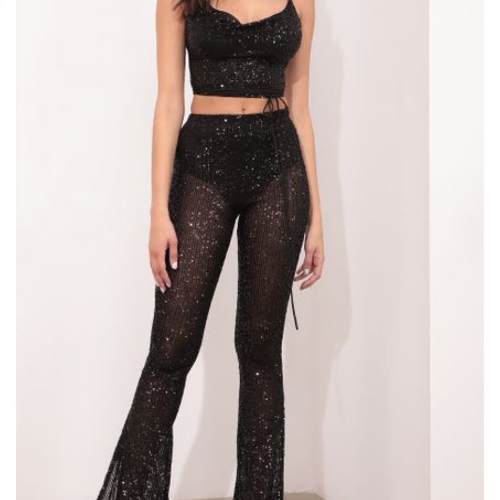 Black Sequin Outfit